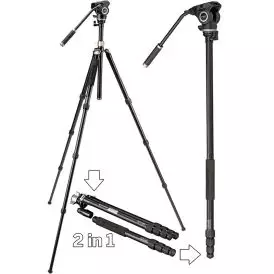 Bresser BX-5 Pro fotostativ m/videohoved (5 kg.) - 